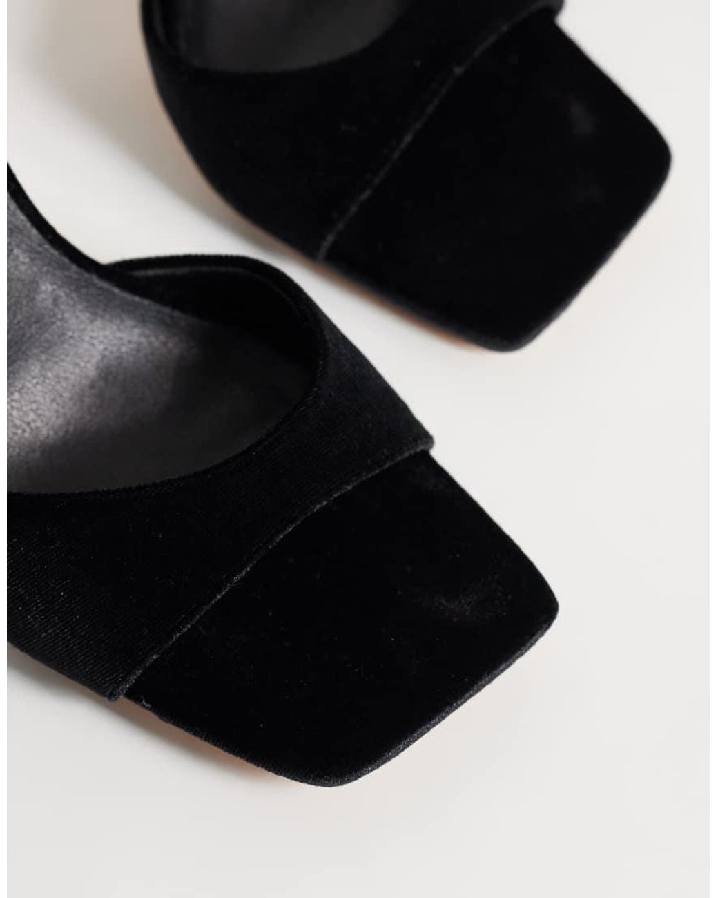 London Rebel Black Mila Bow Detail High Heeled Sandals