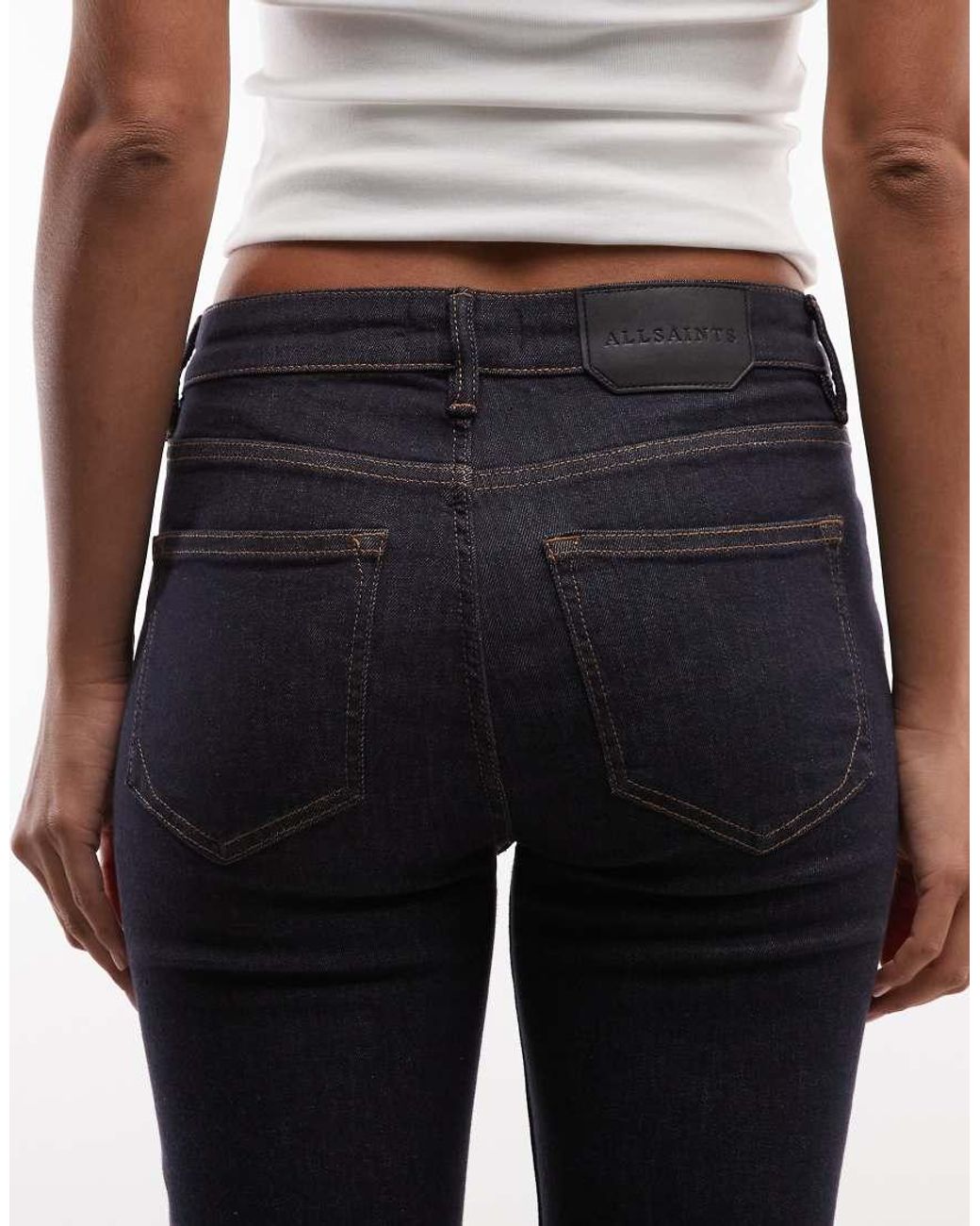 AllSaints Black Haldan Slim Bootcut Denim Jeans
