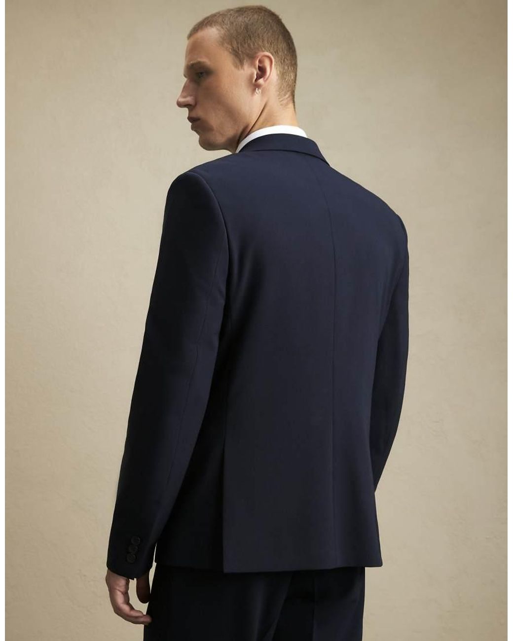 River Island Blue Slim Fit Suit Jacket for men