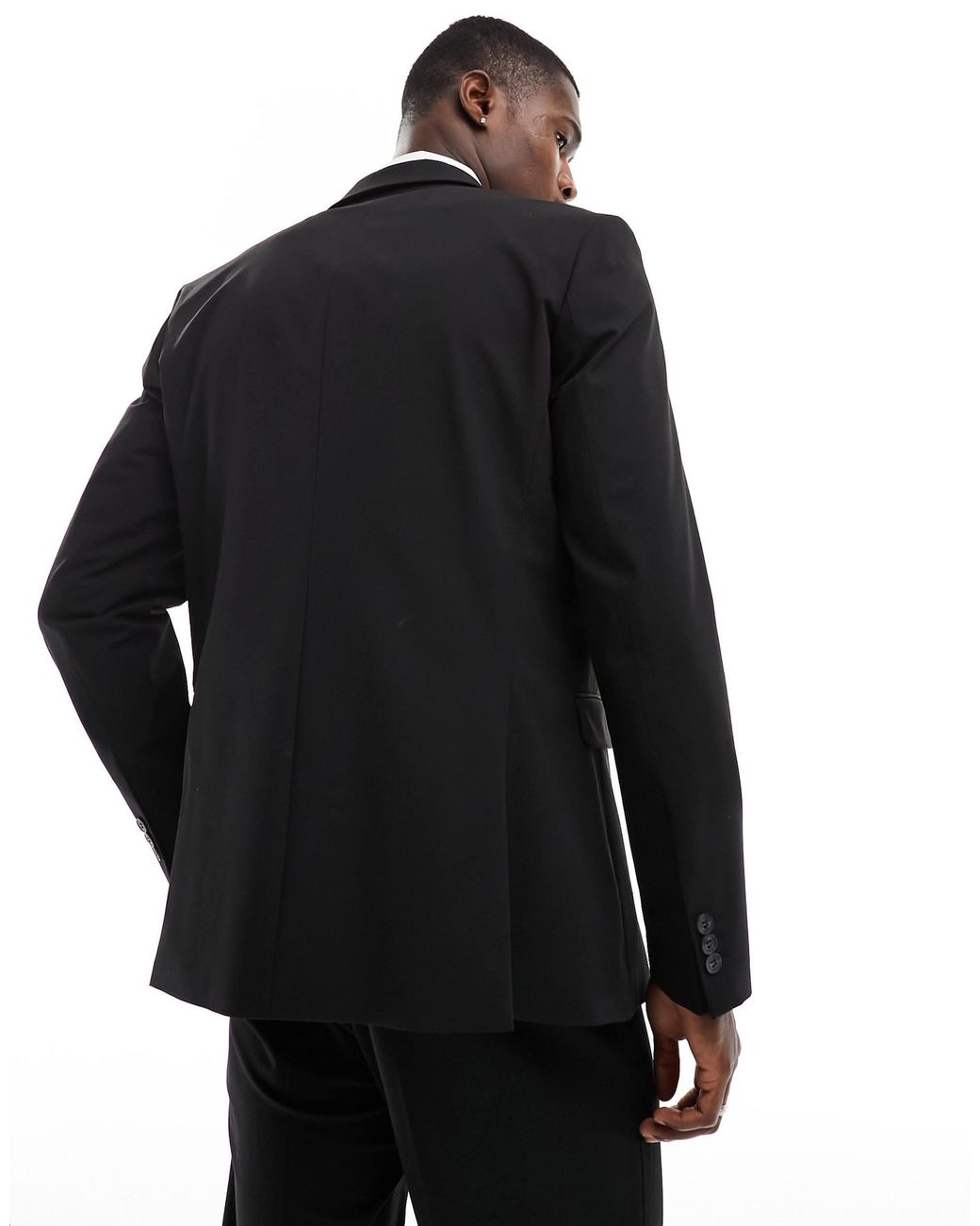 SELECTED Black Slim Fit Suit Jacket for men
