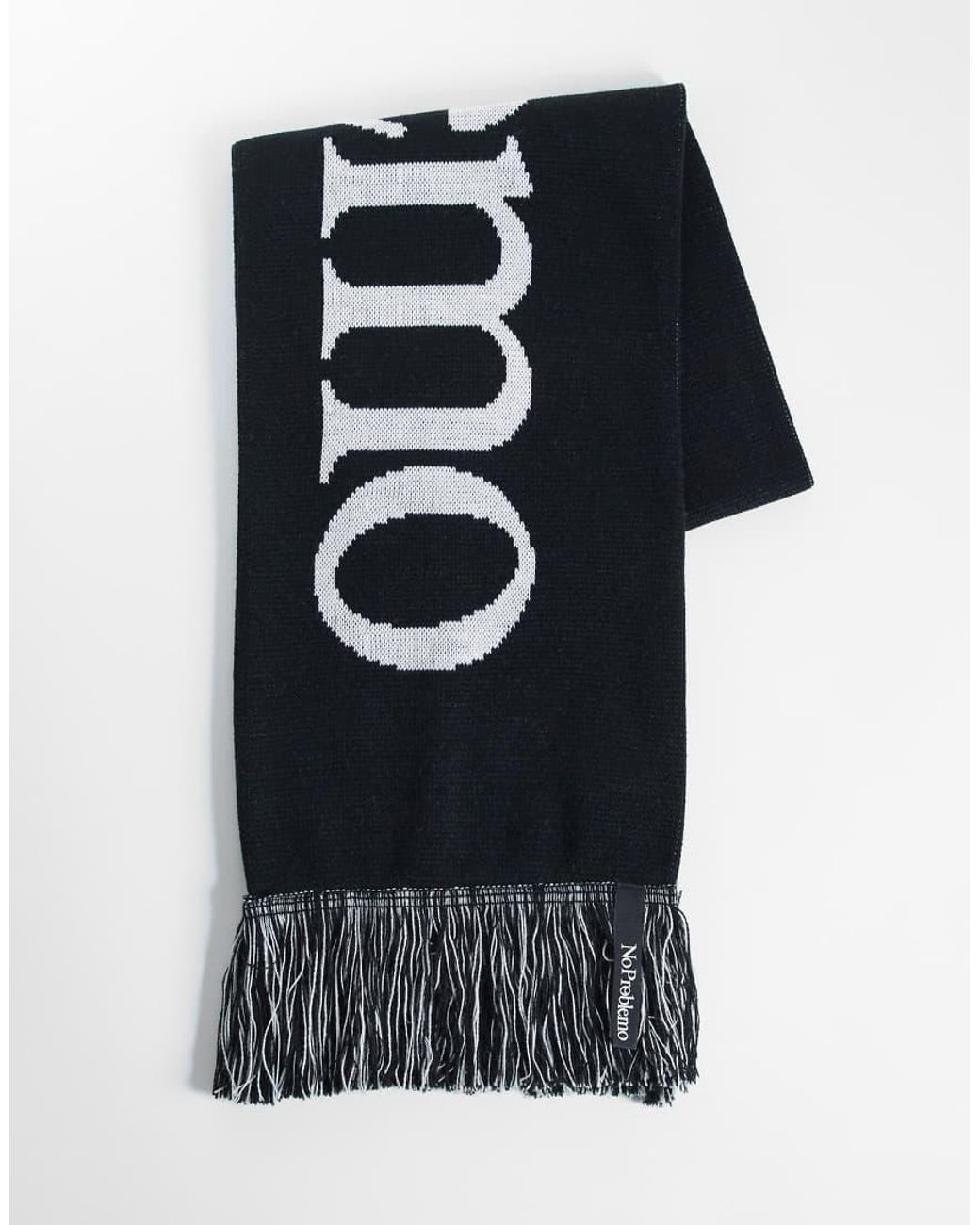 No Problemo Black 'no Yang' Logo Scarf