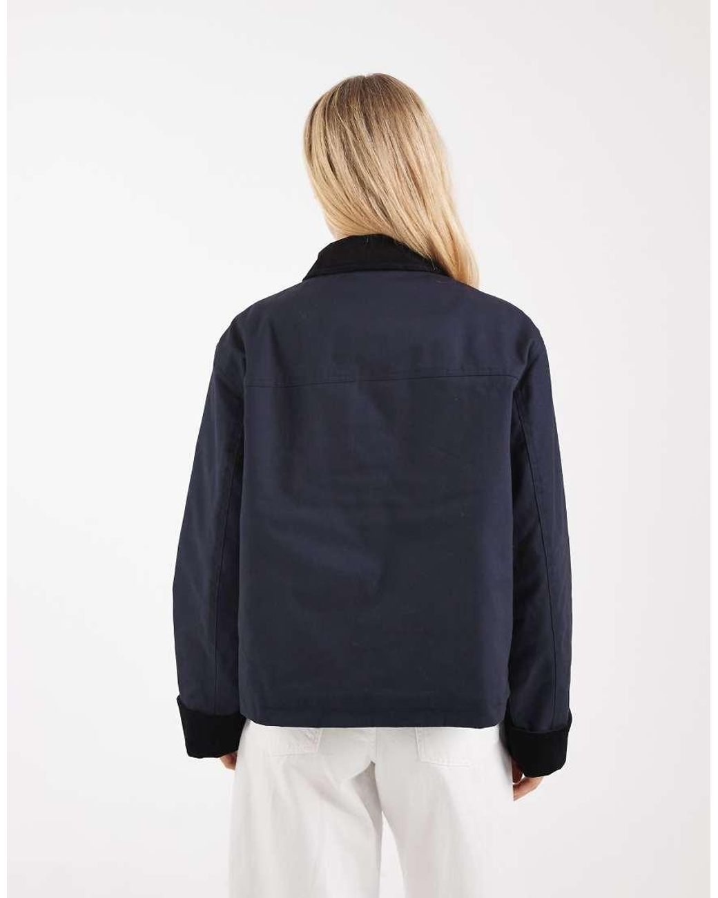 ASOS Blue Contrast Corduroy Field Jacket
