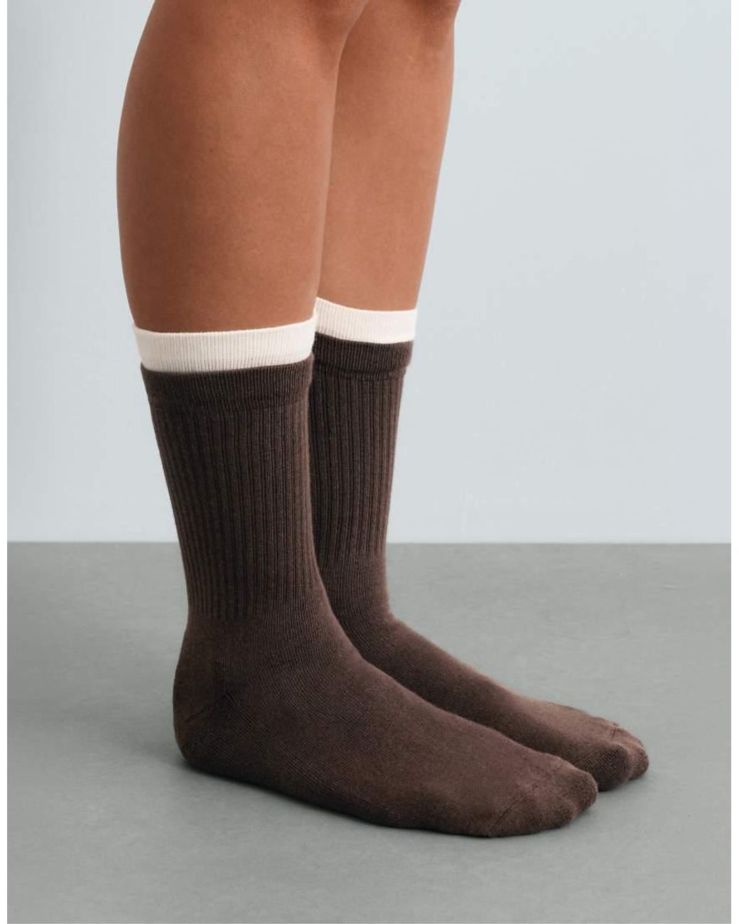 Oysho White 2 Pairs Of Cotton Blend Classic Socks