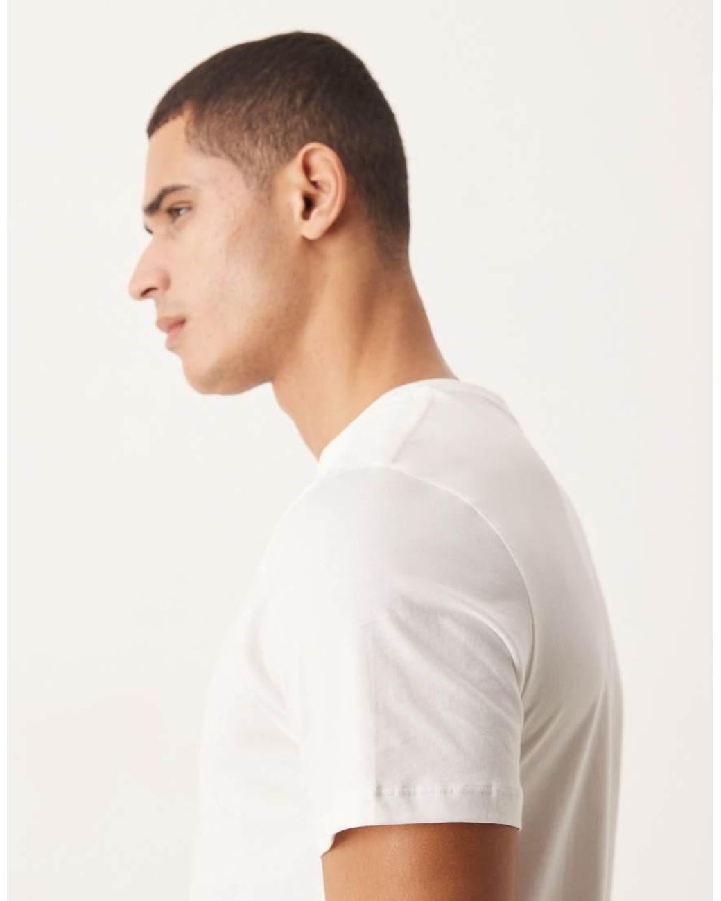 ASOS White Premium Supima Cotton Regular Fit T- Shirt for men