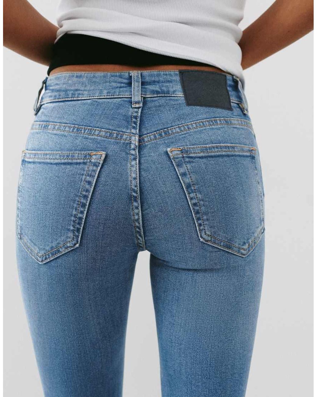 Pull&Bear Blue Tall Skinny Flared Jeans