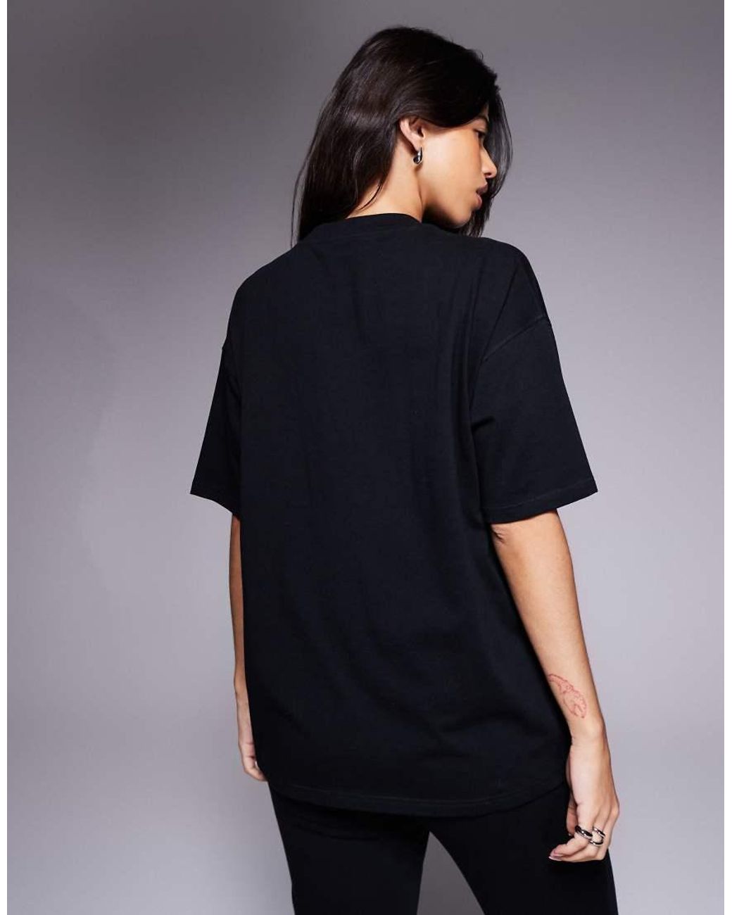 Good For Nothing Black Oversized Puff Print T-Shirt