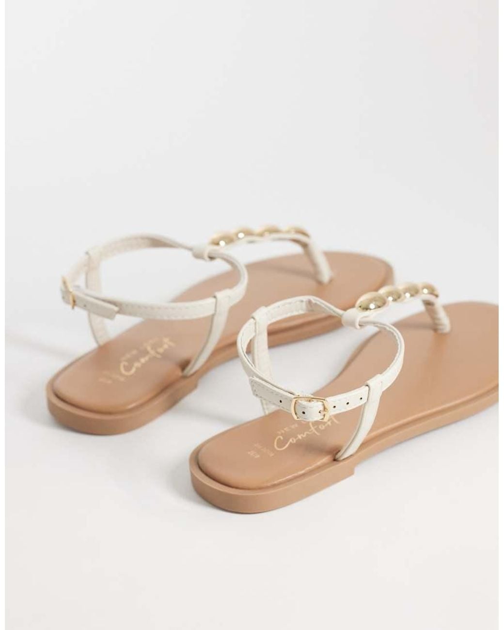 New Look Natural Scallop Detail Toe Post Sandal