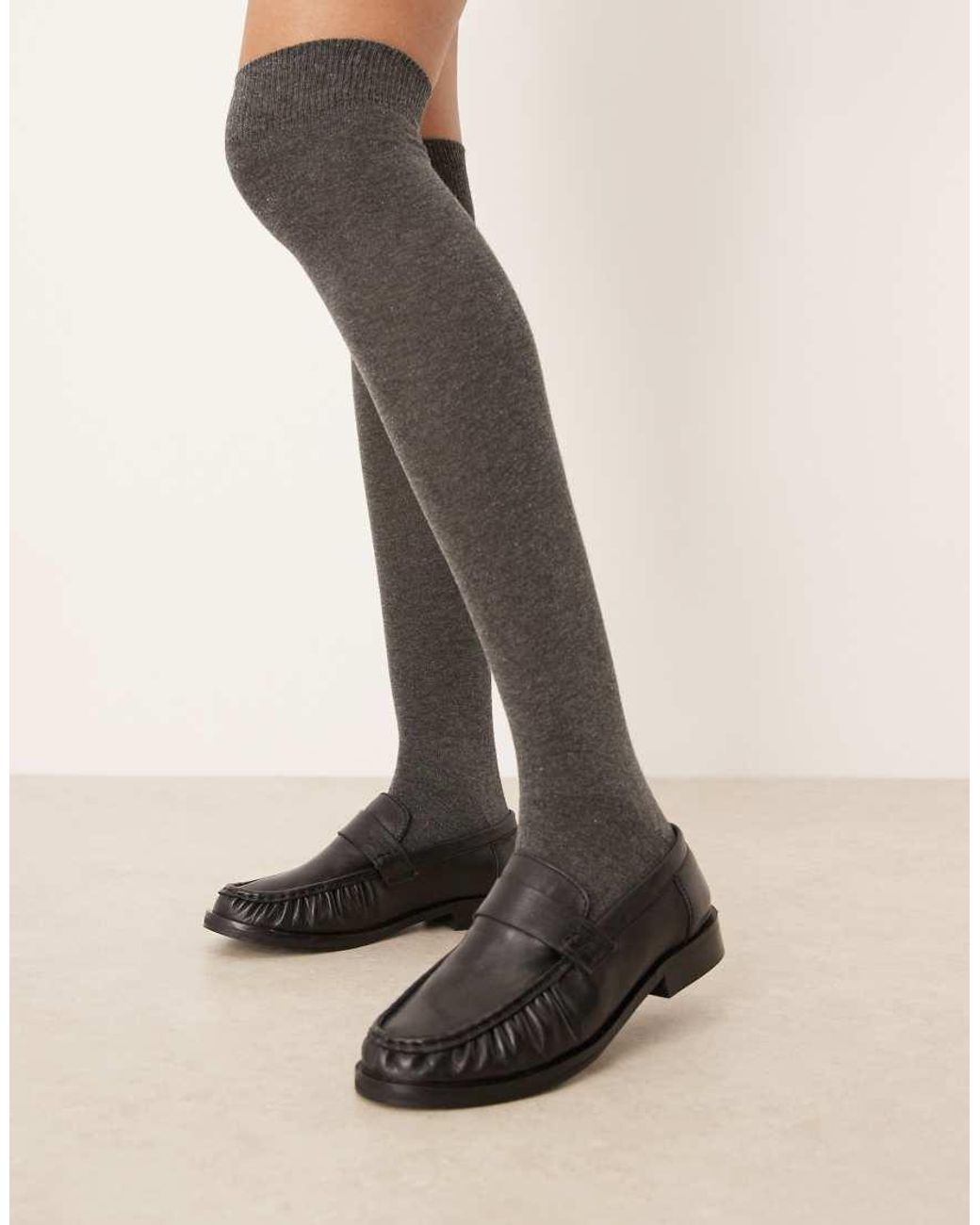 ASOS Natural Over The Knee Socks