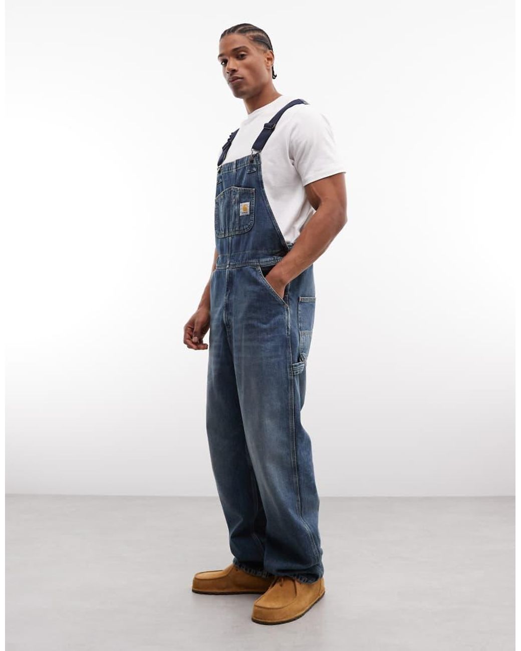 Carhartt Blue Denim Dungarees for men