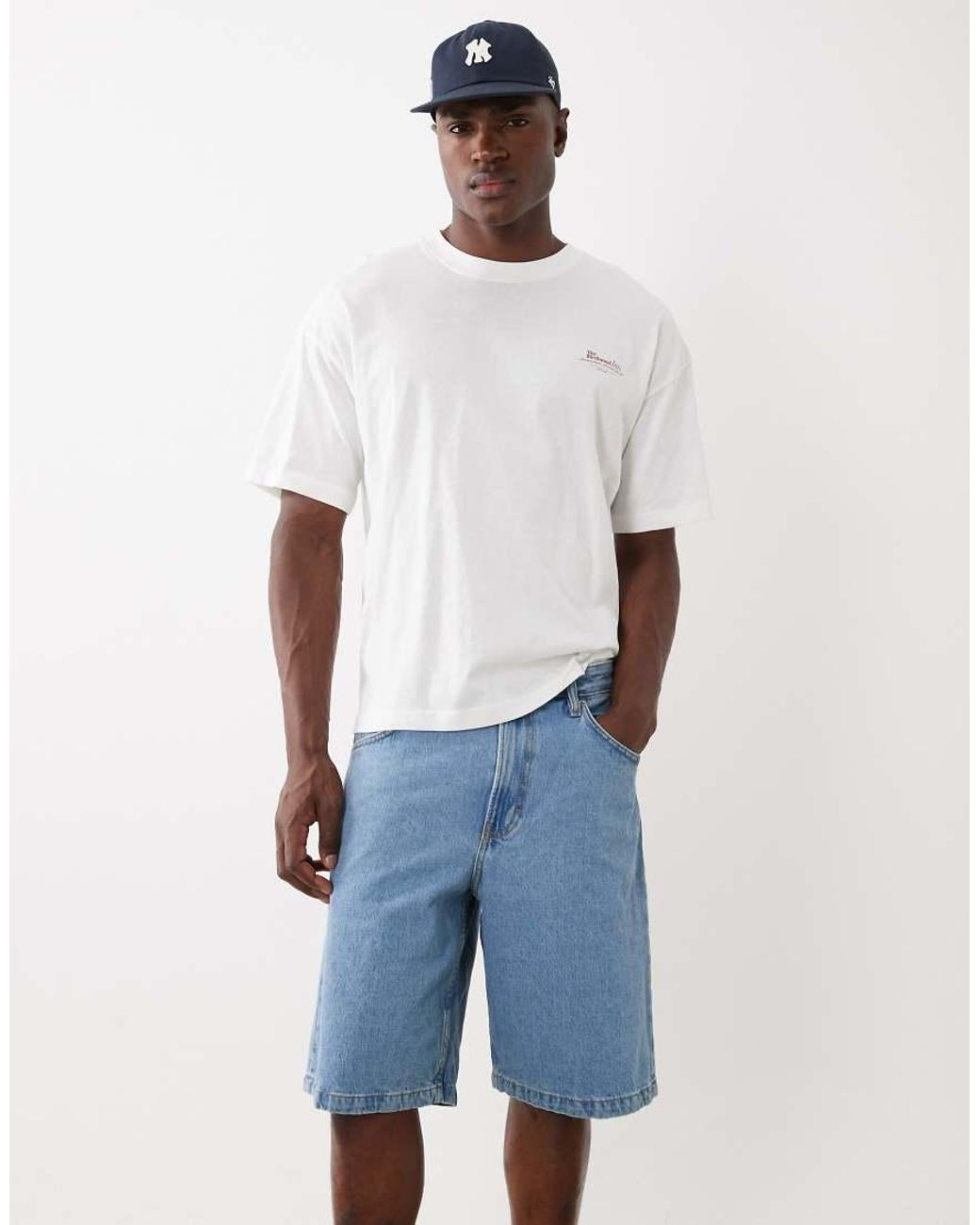 Cotton On Blue baggy Denim Short for men