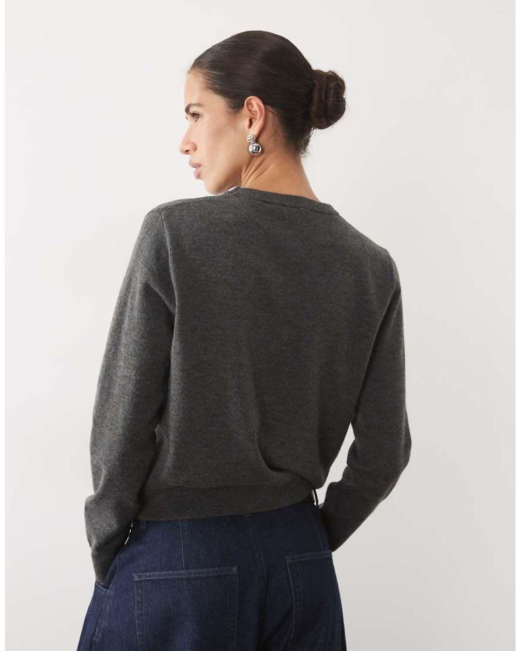 Mango Gray Knitted Jumper