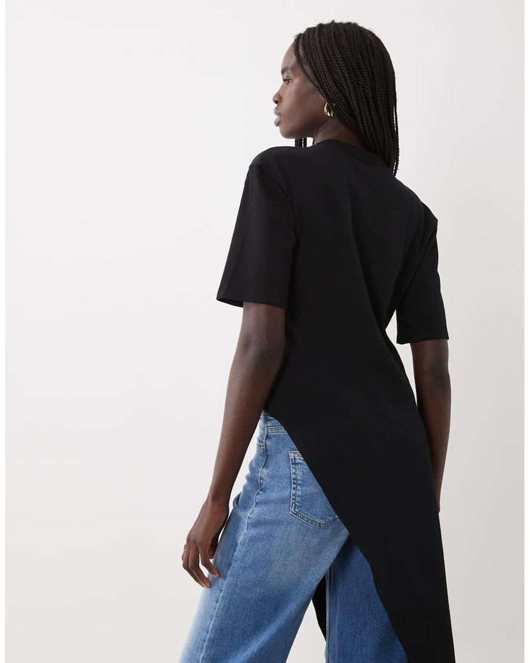 ASOS Blue Short Sleeve With Aysm Top