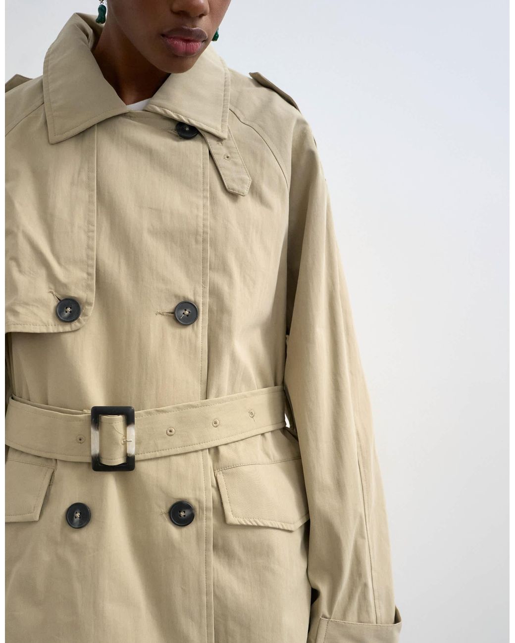 TOPSHOP White – kurzer trenchcoat