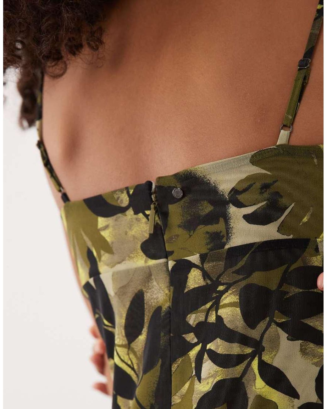ARMANI EXCHANGE Natural Printed Maxi Dress