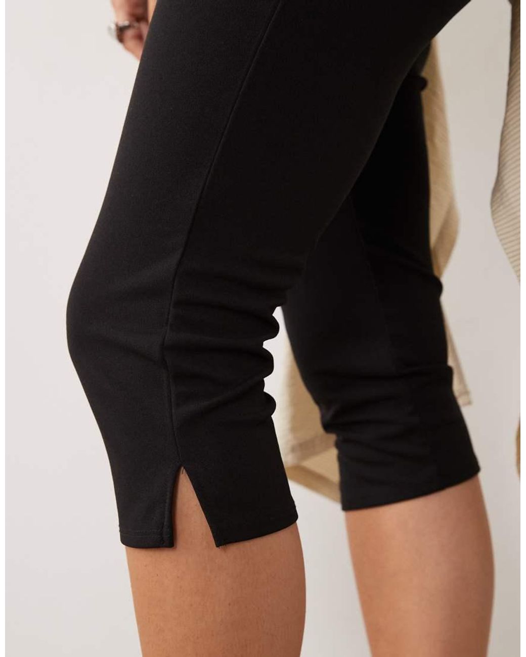 ASOS Black Asos Design Tall Capri Trousers With Side Split