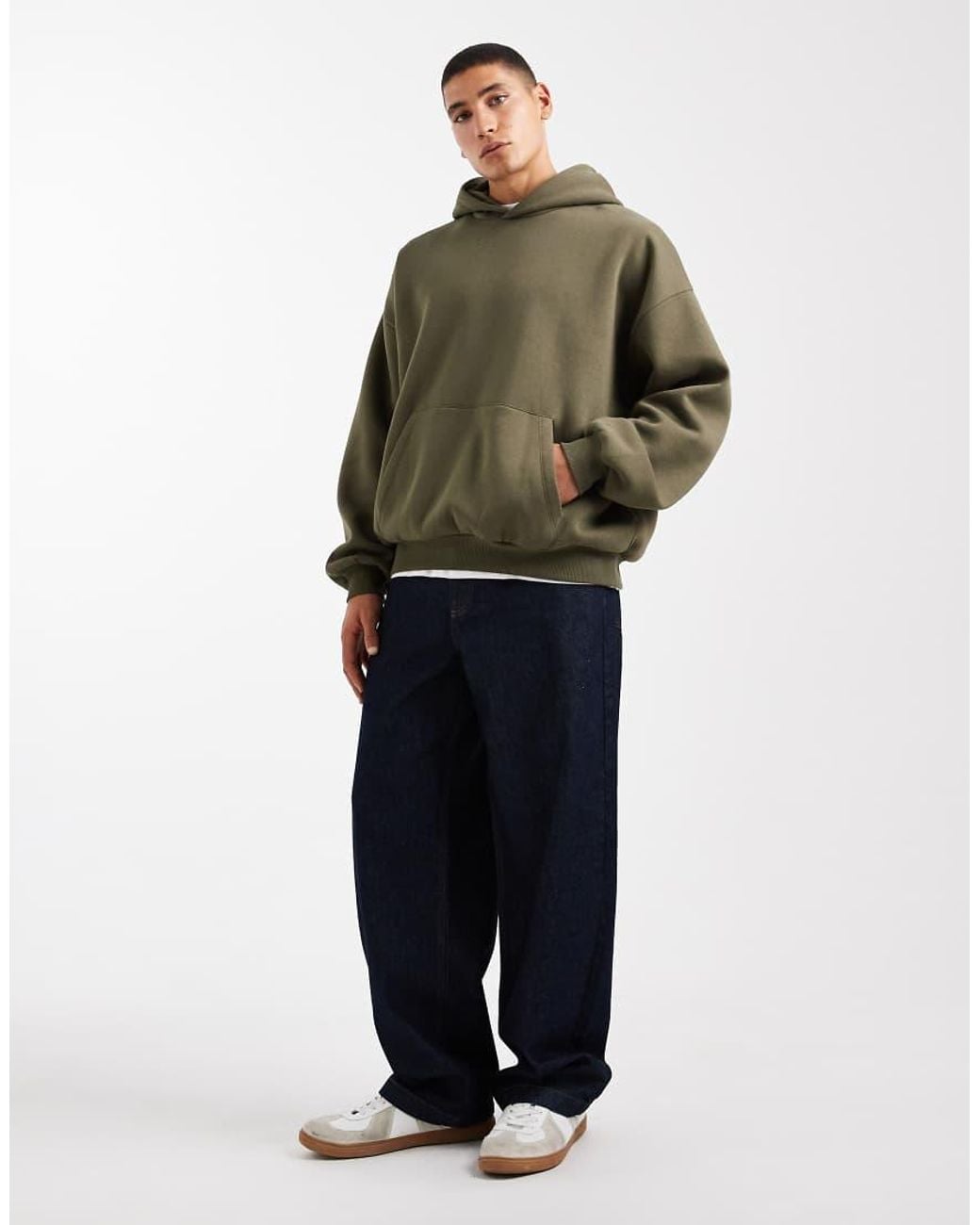 ASOS Green Essentials Extreme Oversized Hoodie for men