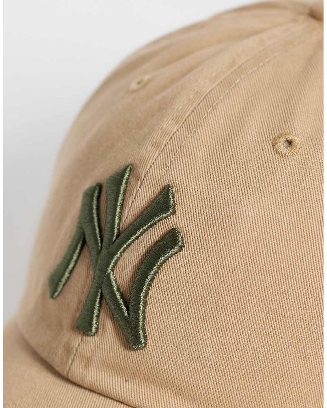 '47 Natural Ny Yankees Contrast Logo Clean Up Cap