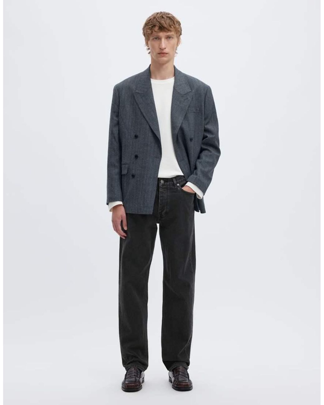 SELECTED Blue Straight Fit Jeans for men