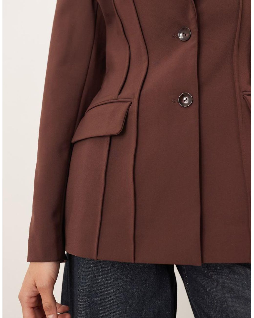 ARRANGE Brown Premium Sculpted Blazer