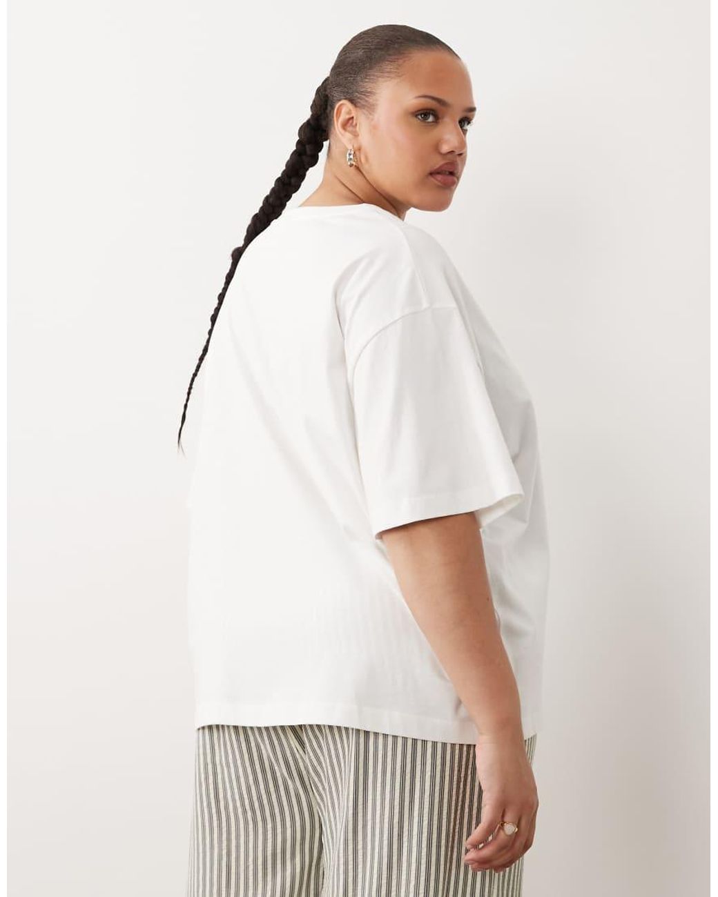 ASOS Gray Asos Design Curve Oversized T Shirt With Distressed Los Cabos Graphic