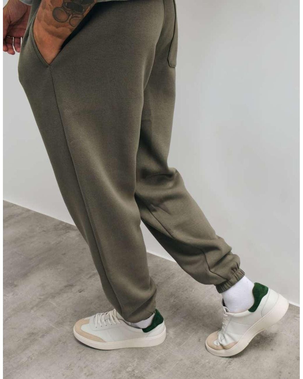 ASOS Gray Essentials Oversized Trackies-green for men