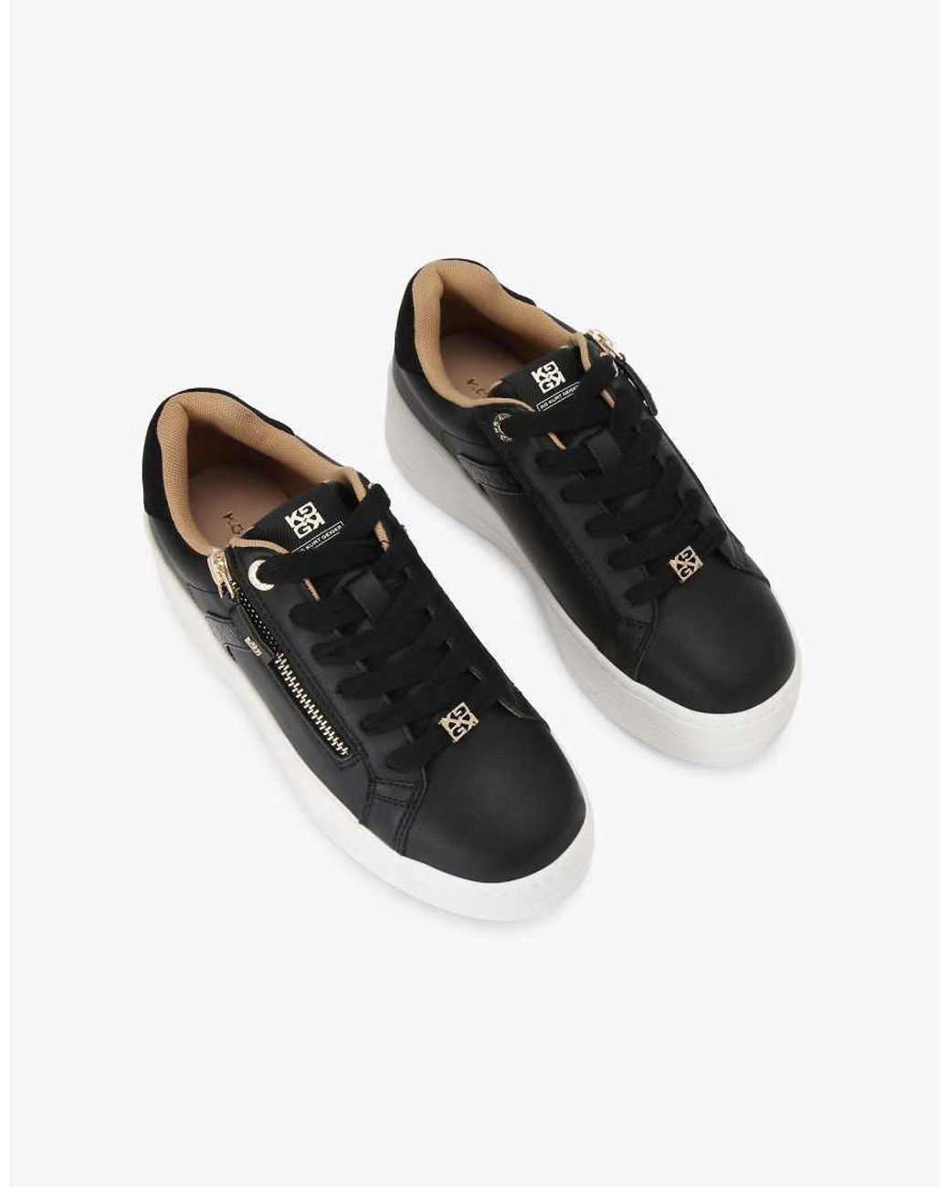 KG by Kurt Geiger Black Lottie Lace Up Trainers