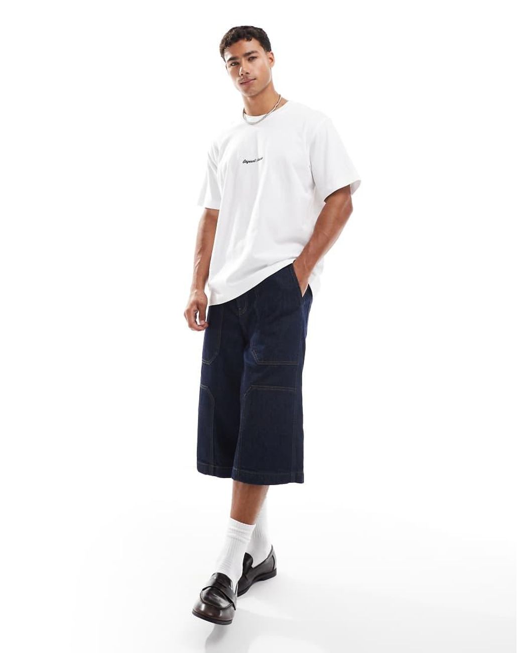 Jack & Jones White Oversize T-shirt With Originals Embroidery for men