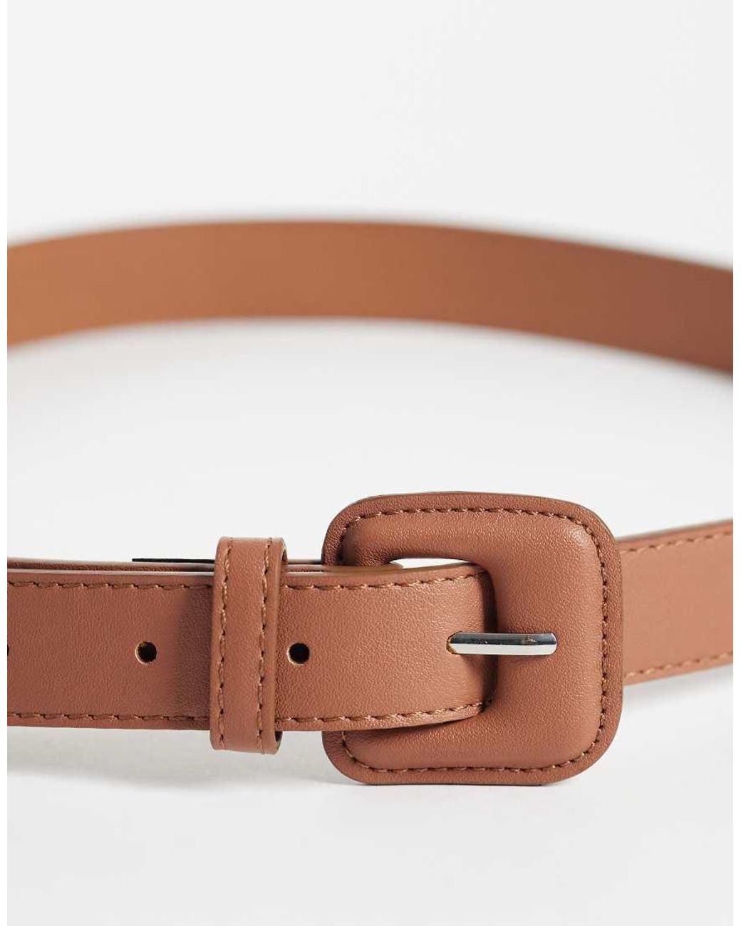 Vero Moda Brown Large Buckle Belt
