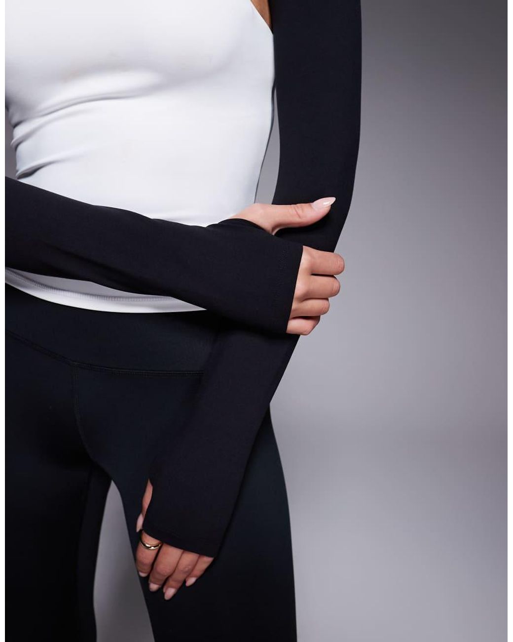 4505 Black Layering Long Sleeve Shrug