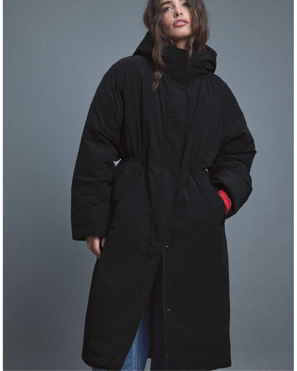Parka rembourrée e Stradivarius en coloris Blue