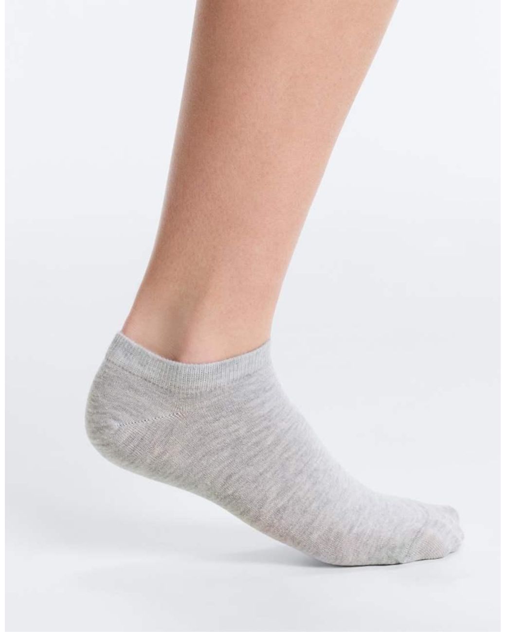 Oysho Gray 5 Pairs Of Cotton Sneaker Socks