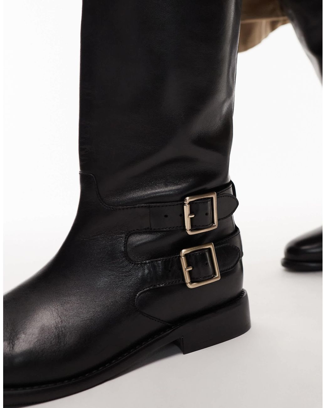 Fe-lise - bottes style équitation à détails boucles Bronx en coloris Black