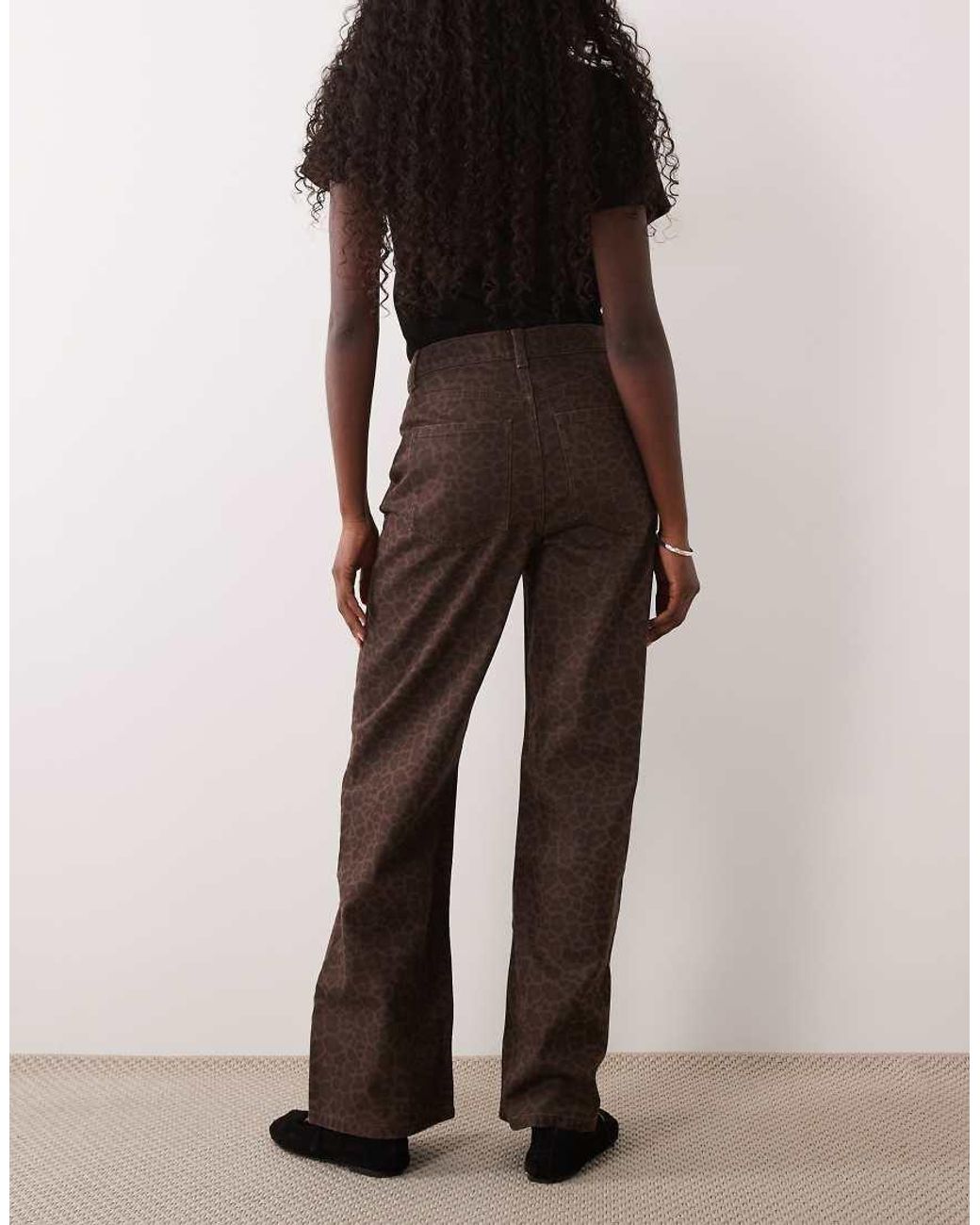 New Look Brown Wide Leg Jeans