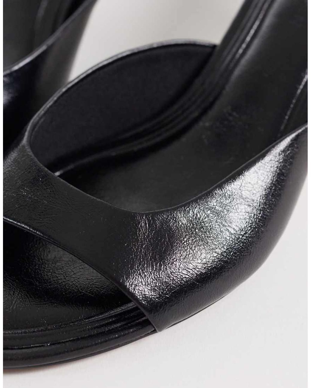 ASOS Black High-five Kitten Heel Mules