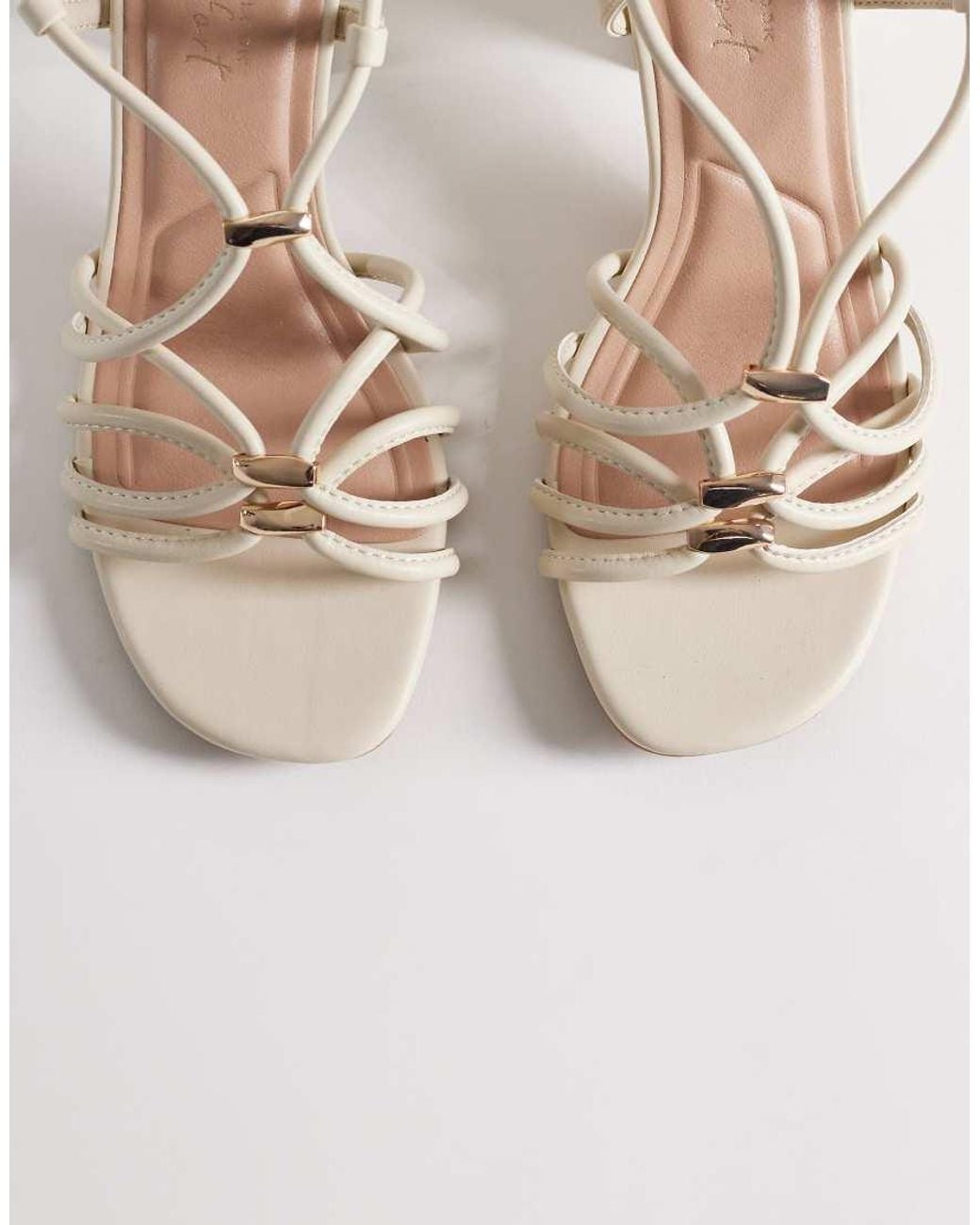New Look Natural Metal Detail Block Heeled Sandal