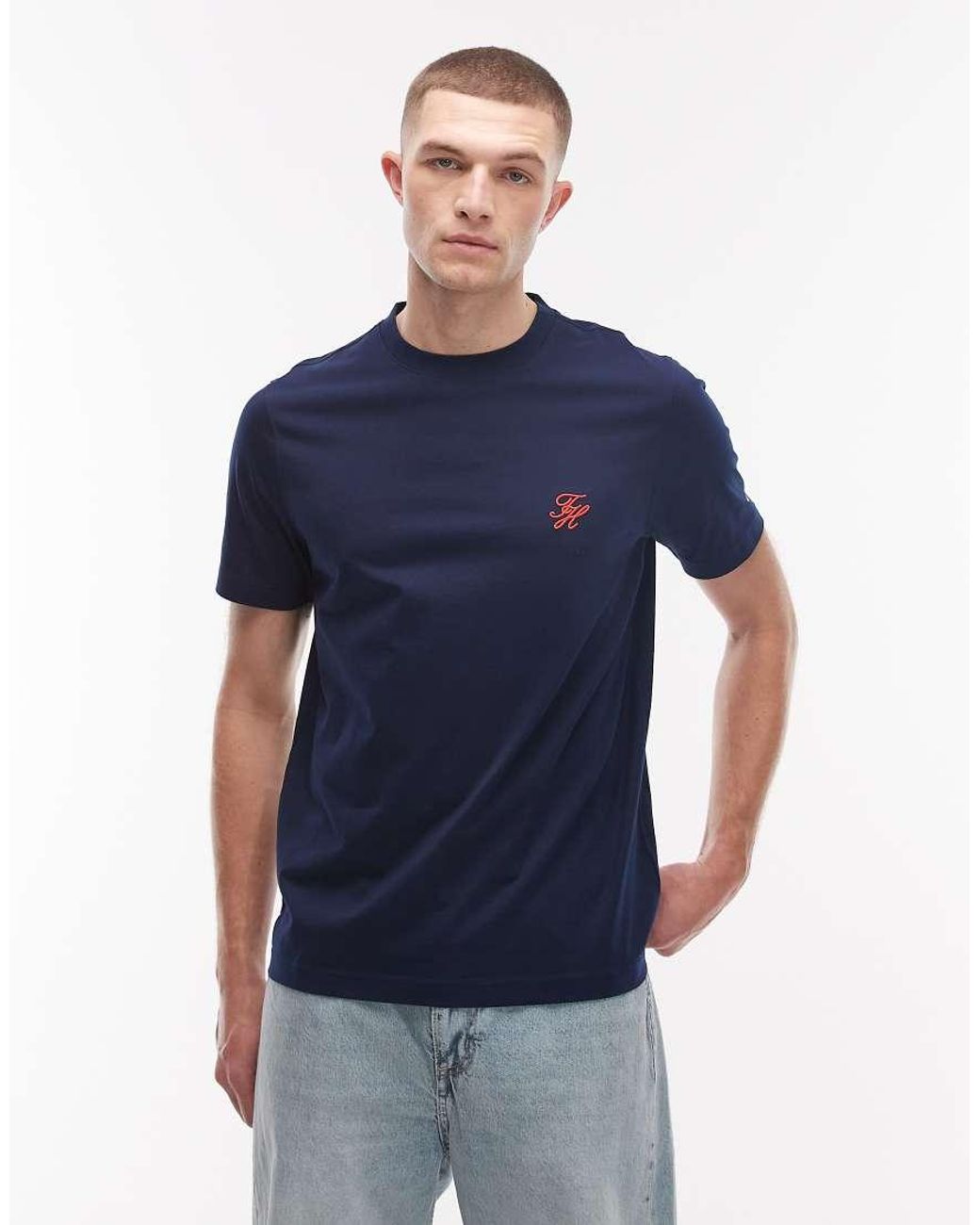 Tommy Hilfiger Blue Script Monogram T-Shirt for men
