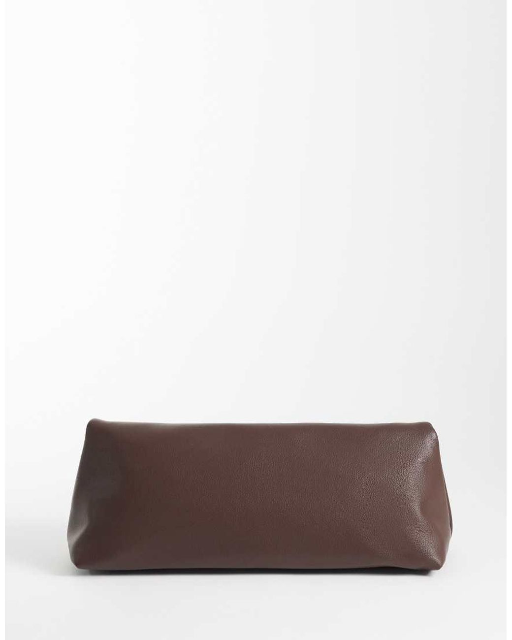 ASOS Brown Oversized Metal Handle Clutch