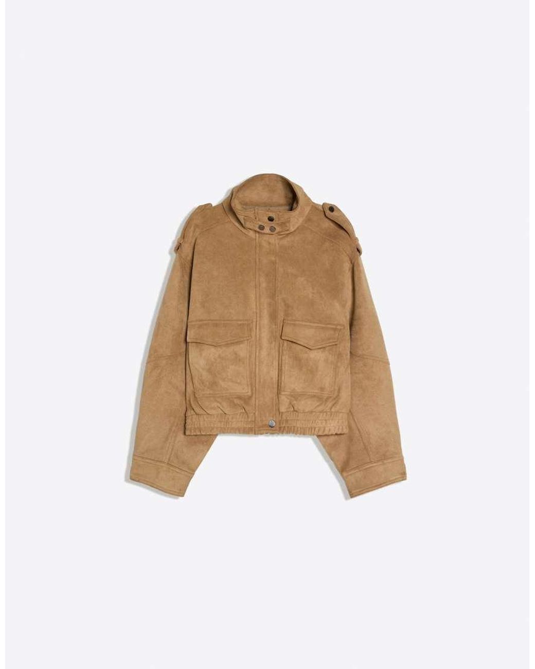 Bershka Blue Faux Suede Jacket