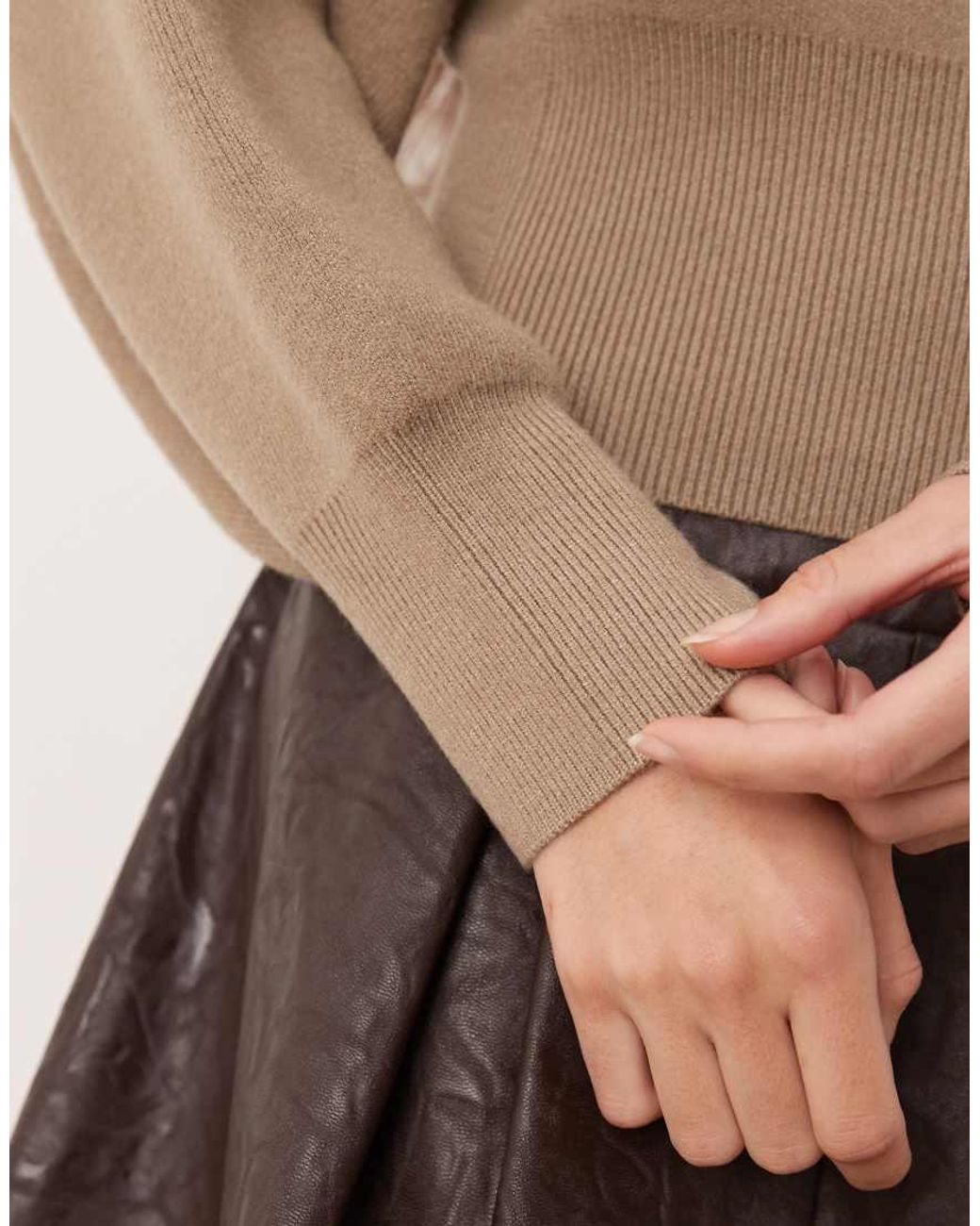 Mango Natural Cinched Waist Jumper