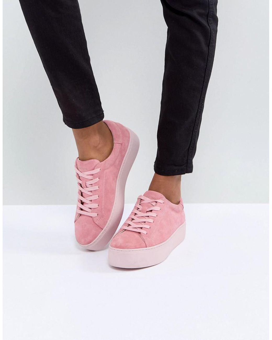 Vagabond Shoemakers Suede Jessie Trainers in Pink | Lyst