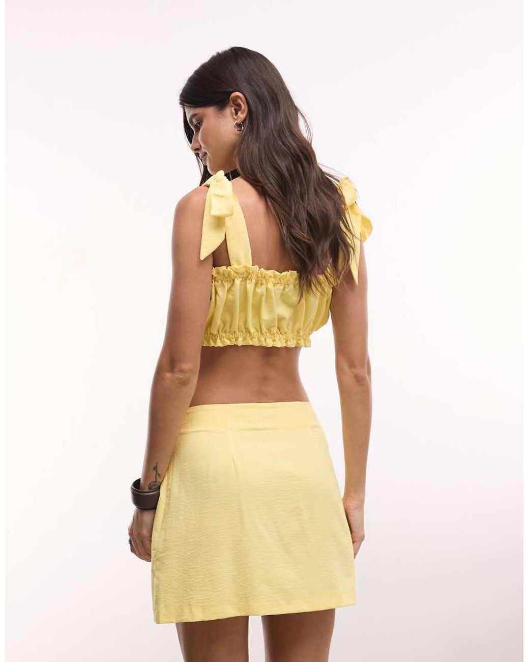 ASOS White Tie Side Wrap Skort Co-ord