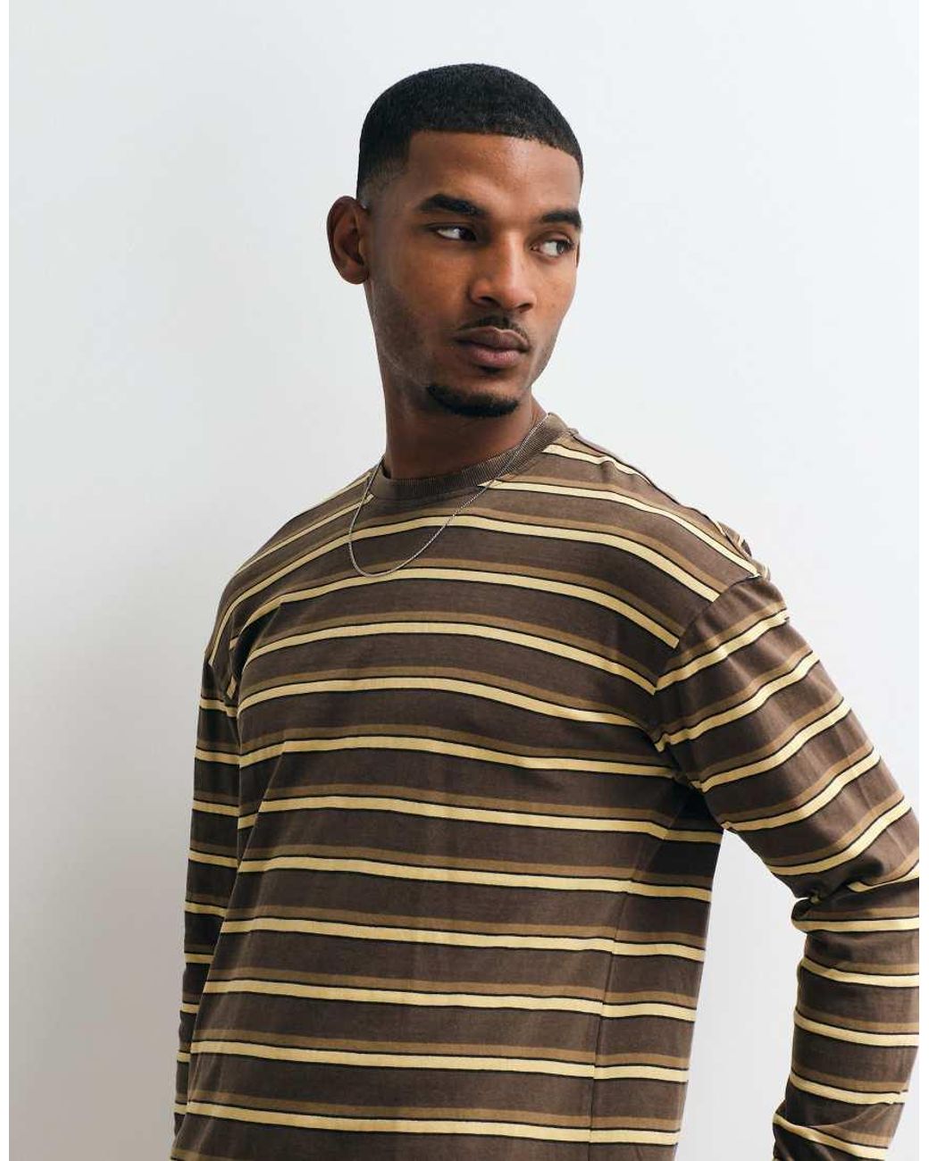 Blend Metallic 100% Cotton Regular Fit Long Sleeve T-shirt for men