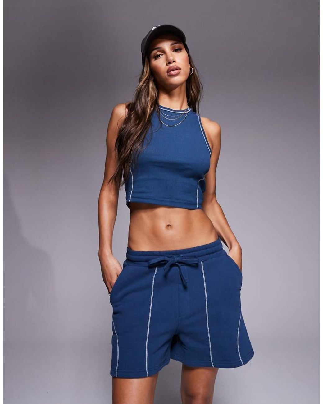 Good For Nothing Blue Vintage Relaxed Fit Shorts