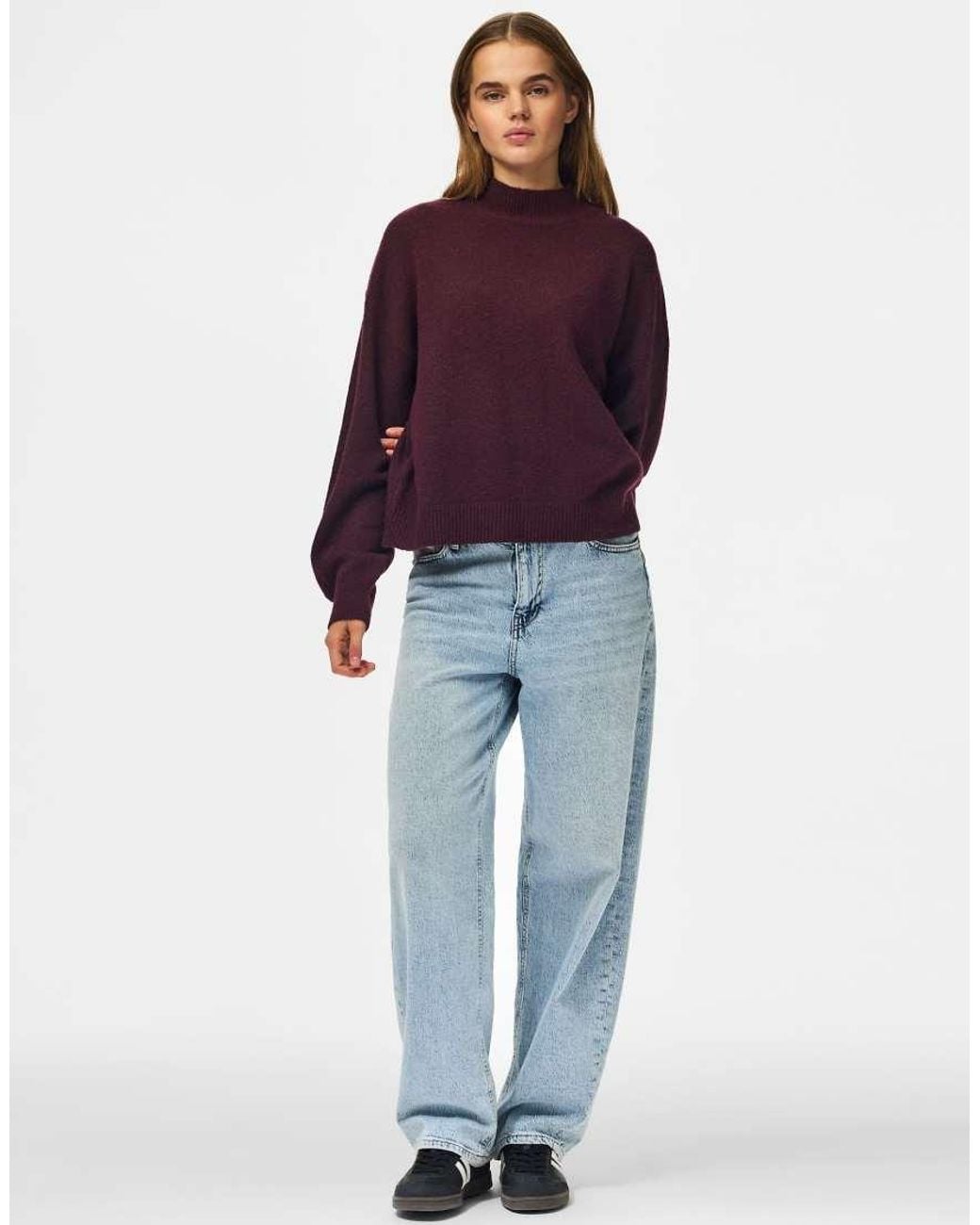 Pieces Purple Pullover