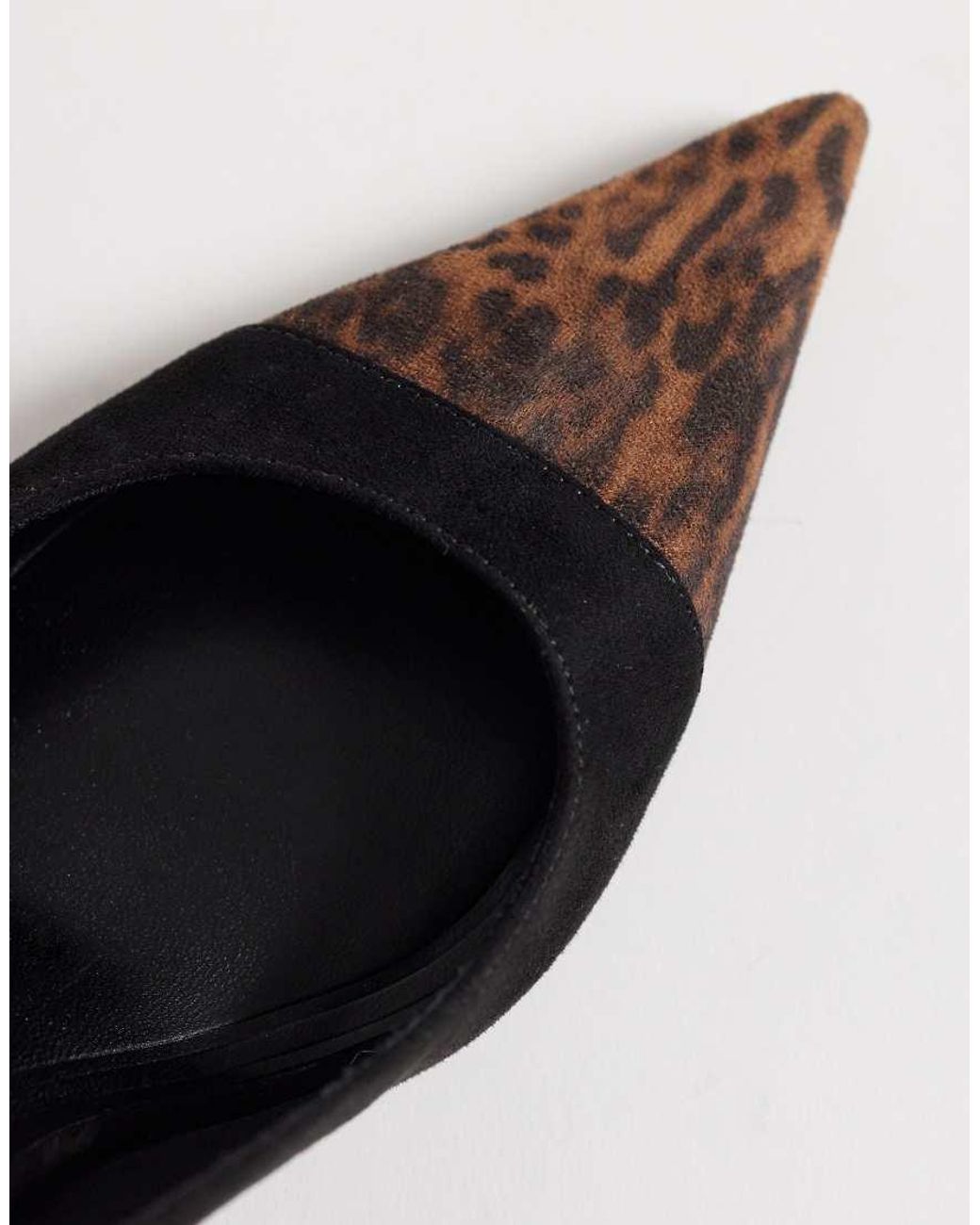 ASOS Multicolor Sylvie Two Tone Slingback Mid Heel Shoes