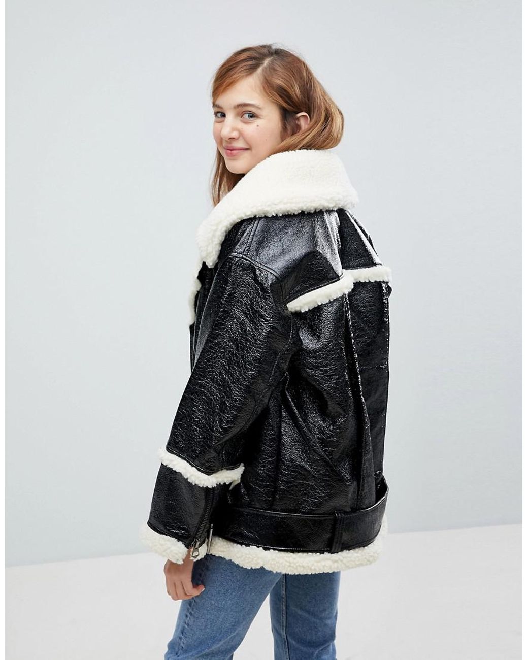 Aviator jacket monki sale