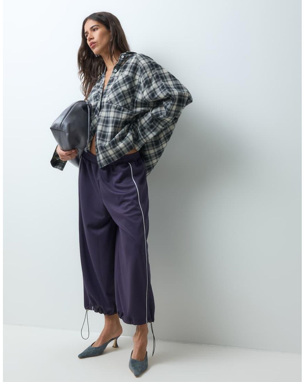 ASOS Blue Stripe Detail Cuffed Bermuda