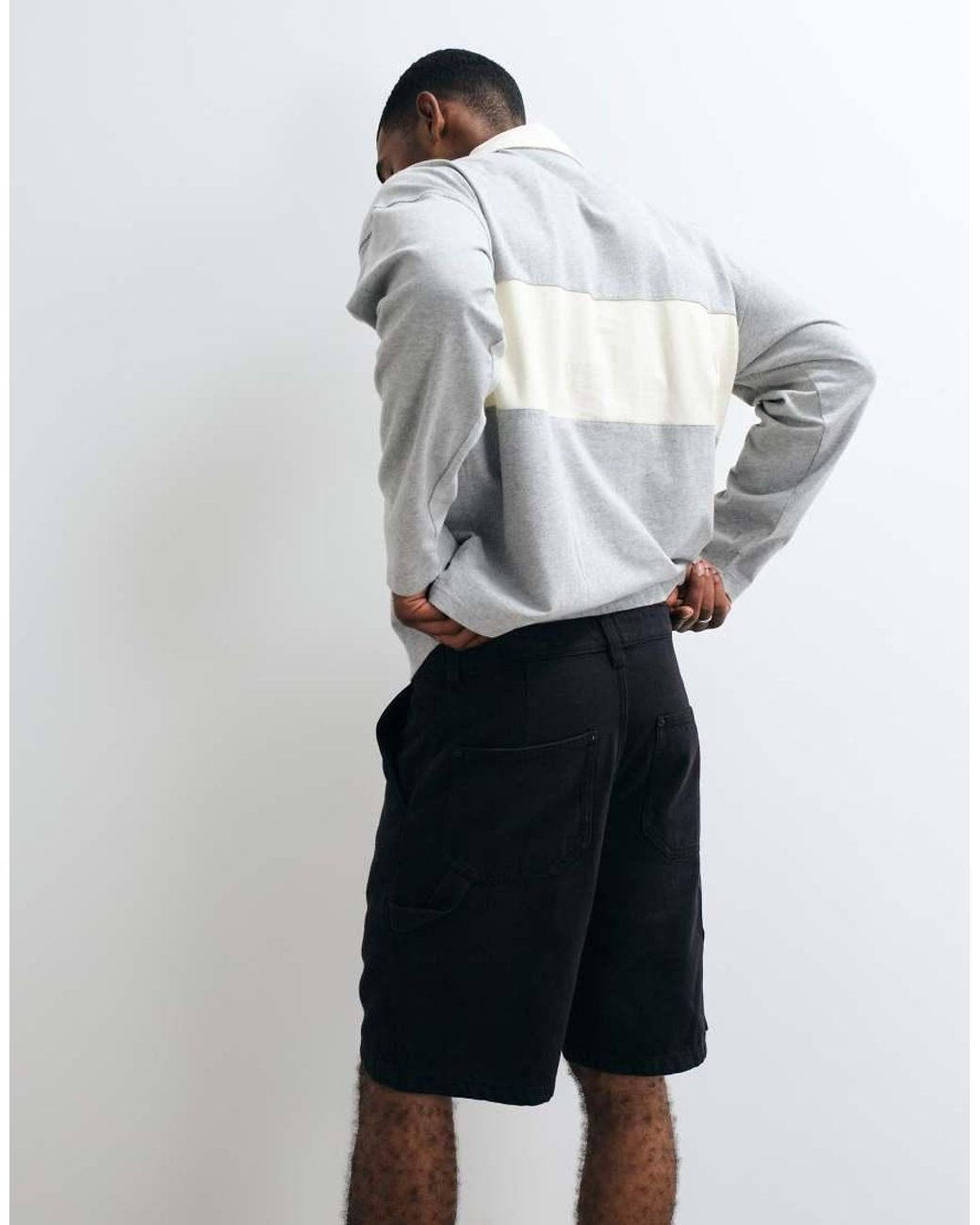 Cotton On White baggy Worker Shorts for men
