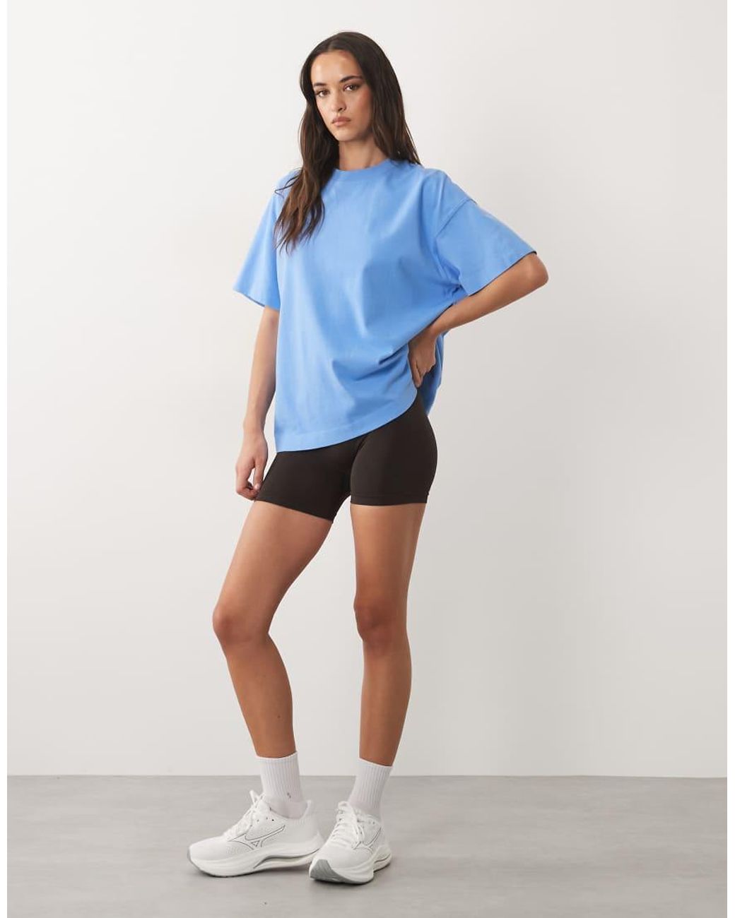 4505 Blue Icon Heavyweight Cotton Oversized T-shirt With Quick Dry Finish