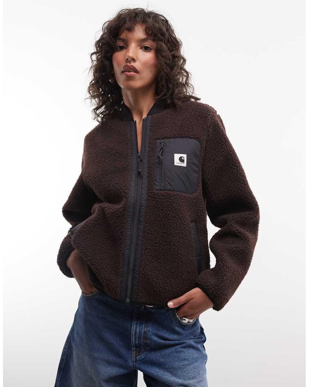 Carhartt Black Janet Borg Zip Through Liner Jacket